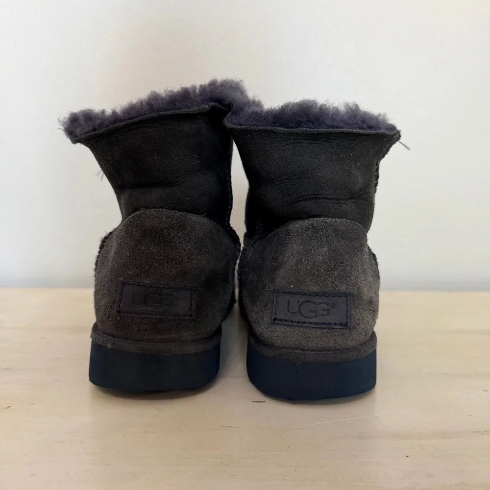 Ugg Navy Suede Classic Mini Boots